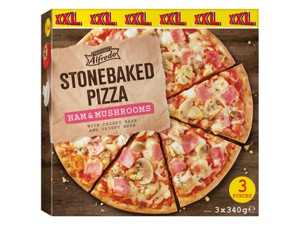 Sonkás-gombás pizza