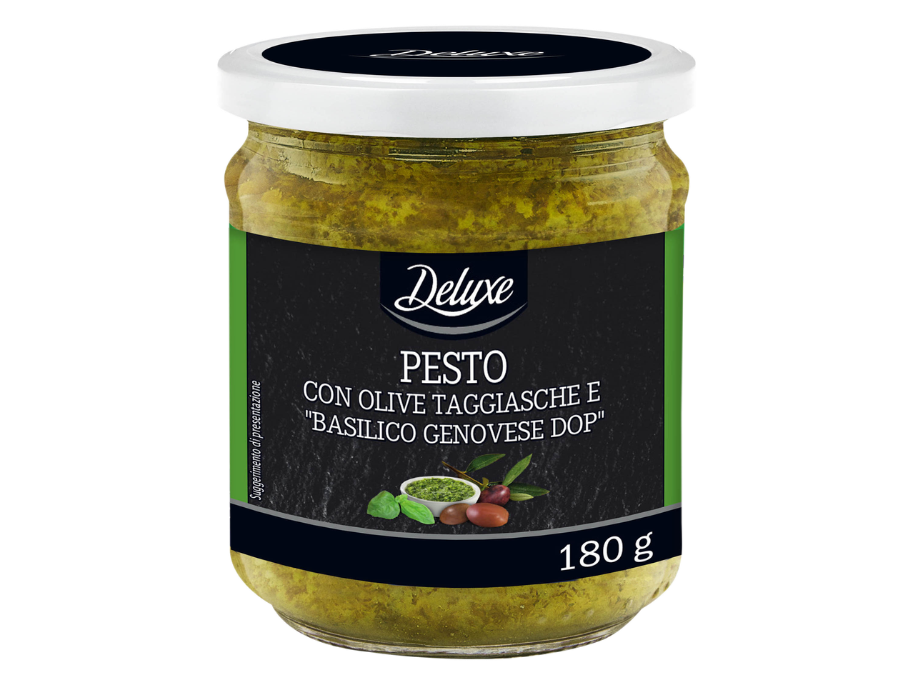 Pesto con olive taggiasche e "Basilico Genovese DOP"