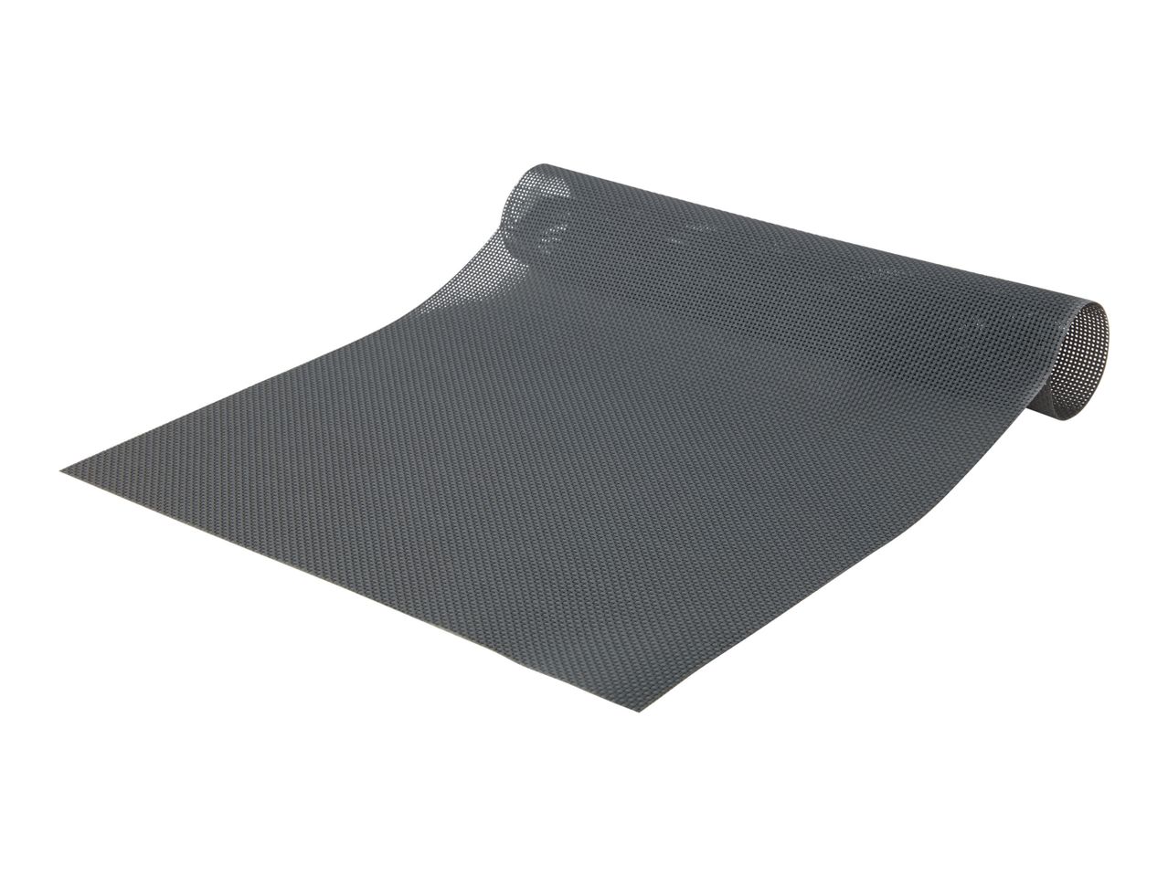 Rolled gray plastic placemats.