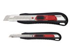 Two Box Cutter with red and black handles.