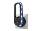 Plug-in LED night light with blue light ring in a wall socket
