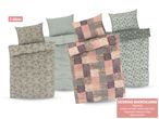 Posteljina od satenskog mikrovlakna s cvjetnim i patchwork uzorkom.