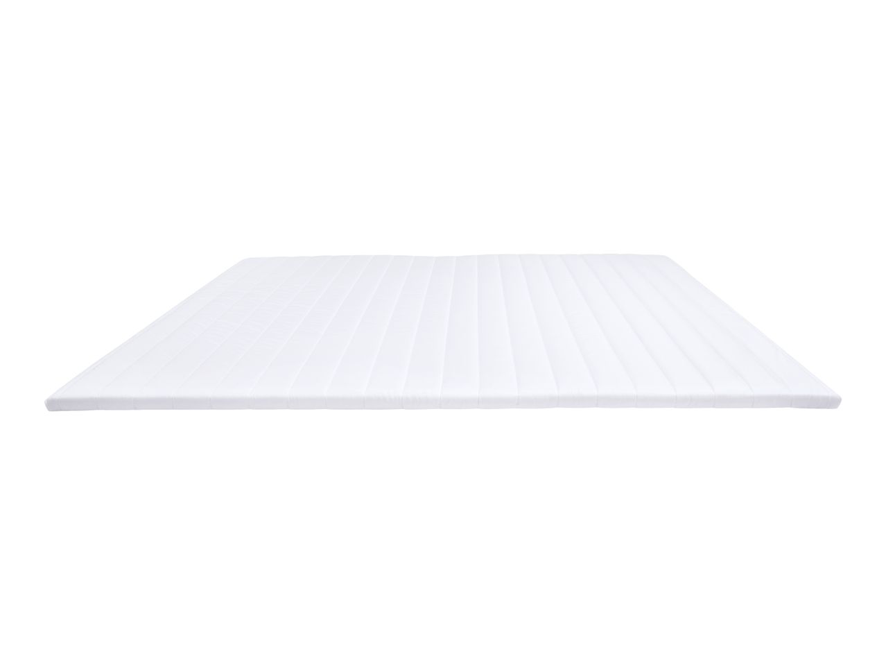 White quilted mattress topper