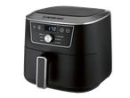 SILVERCREST® 1400W Digital Air Fryer, black with silver accents, showing digital display and controls.
