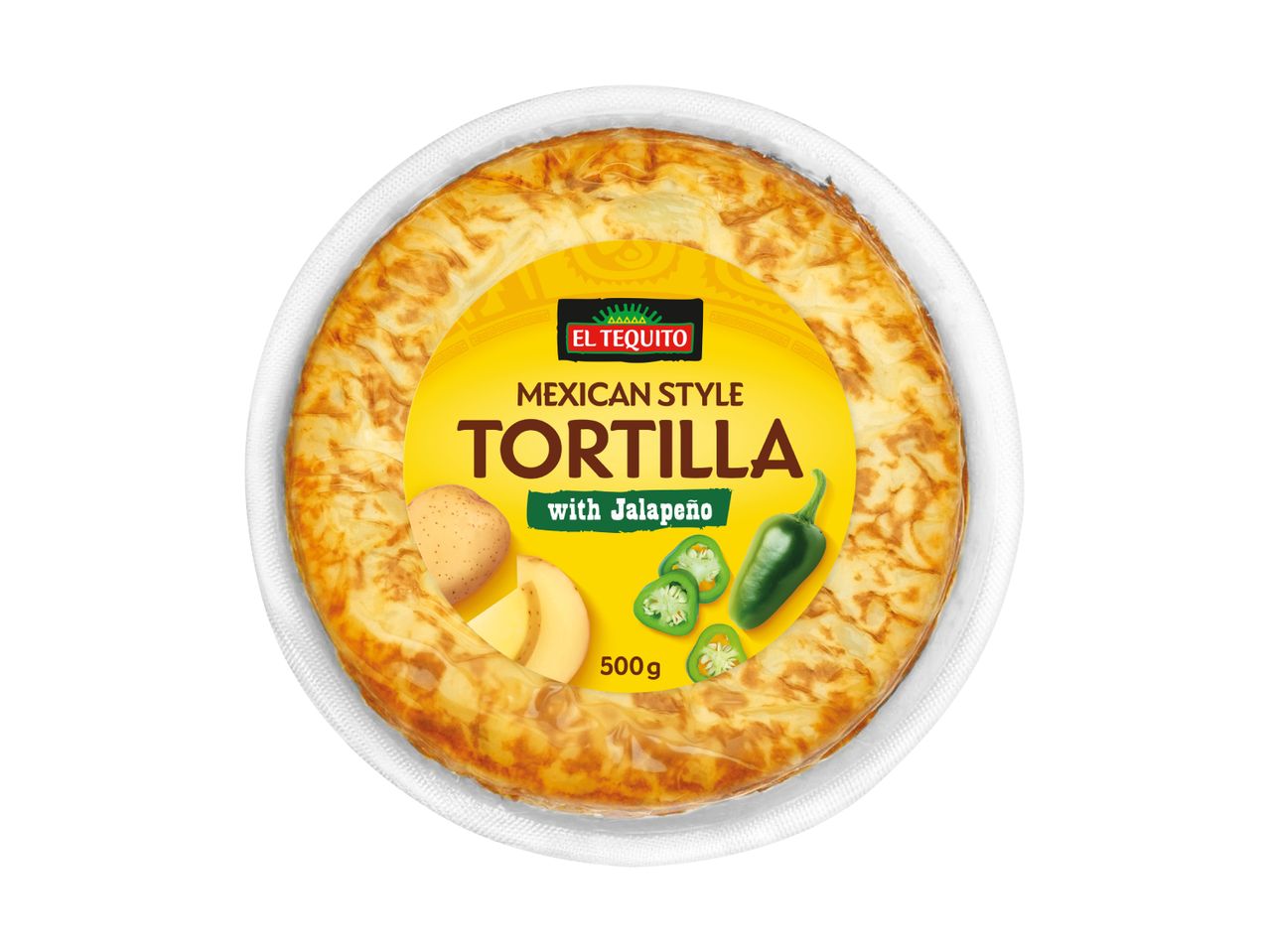 Mexican style tortilla with jalapeño and potatoes, 500g