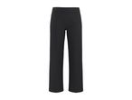 Black women's wide-leg trousers with a flat waistband.
