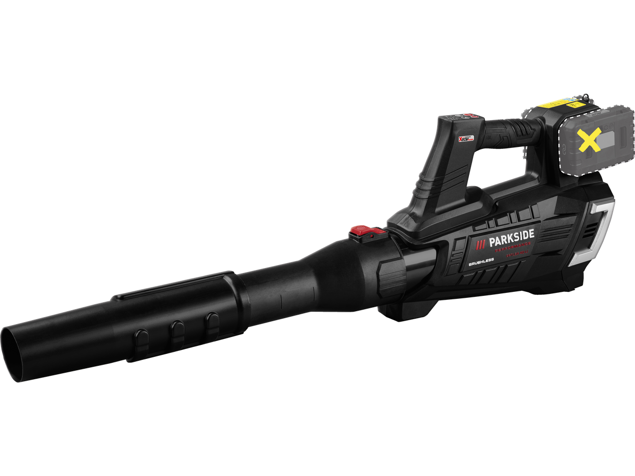 PARKSIDE PERFORMANCE® 40 V akumuliatorinis lapų pūstuvas.