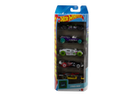 A 5-pack of toy cars in a clear plastic package with a 'Cyber Noir' theme.