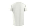 Back view of a plain white short-sleeved t-shirt