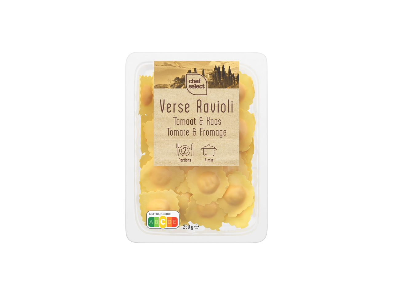 DELUXE Verse Ravioli Tomaat & Kaas, 250g