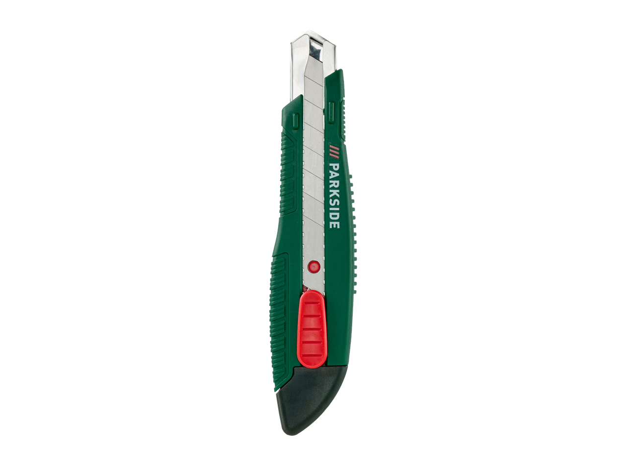 Estilete Parkside, verde e vermelho.
