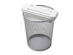 Tronic paper shredder on a metal mesh waste bin.