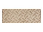Beige runner rug with a geometric pattern