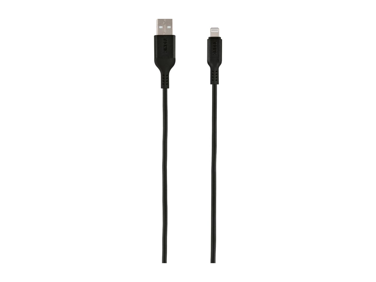 Black USB to Lightning charging cable