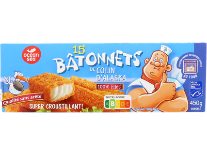 15 batônnets de colin d'alaska MSC