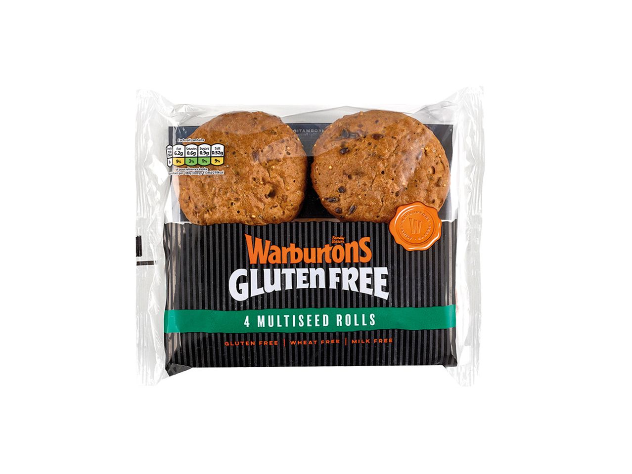 Go to full screen view: Warburtons 4 Rolls - Image 1