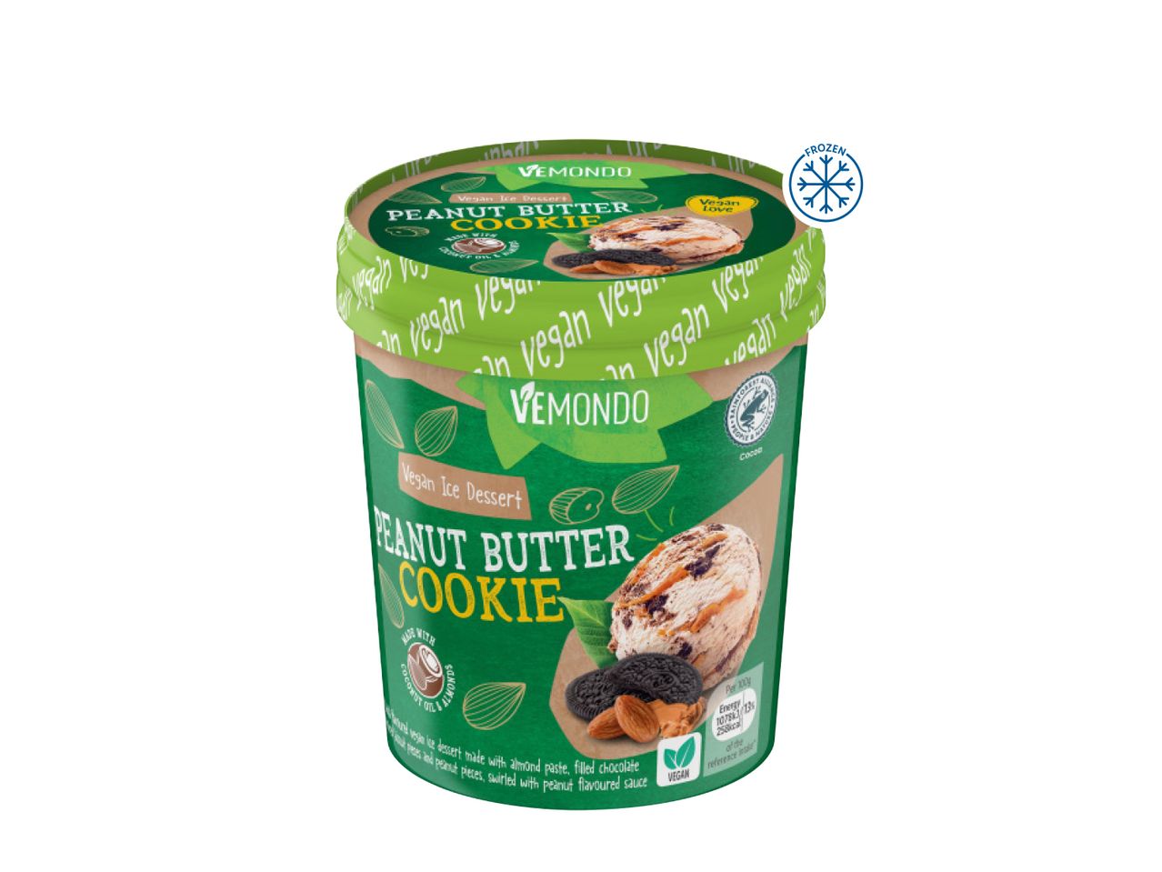 A tub of Apurva's Salted Caramel Sorbet ice cream.