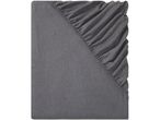 Gray fitted sheet with elasticized corners