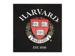 Black Harvard University t-shirt with the university's crest and 