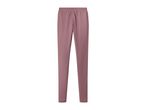 A pair of plain mauve leggings with an elastic waistband.