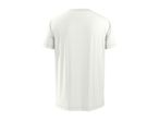 Back view of a plain white short-sleeved t-shirt