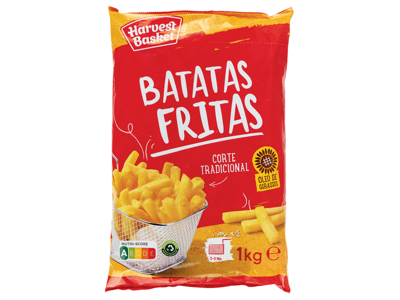 Batatas fritas Harvest Basket, pacote de 1kg.