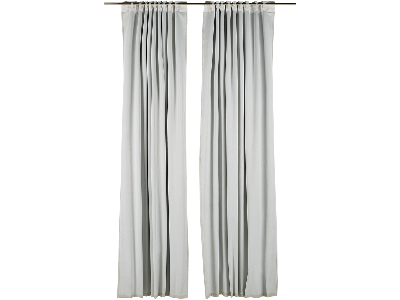 Livarno® Cortinas, conjunto de duas, cinzento claro