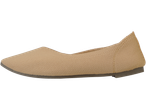Elegantes sapatilhas de malha bege.