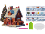 Dimanta hobija komplekts ar Ziemassvētku piparkūku mājiņu un piederumiem