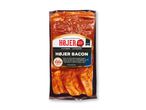 Højer Bacon i vakuumpakke med mærkat, der angiver glutenfri og laktosefri.