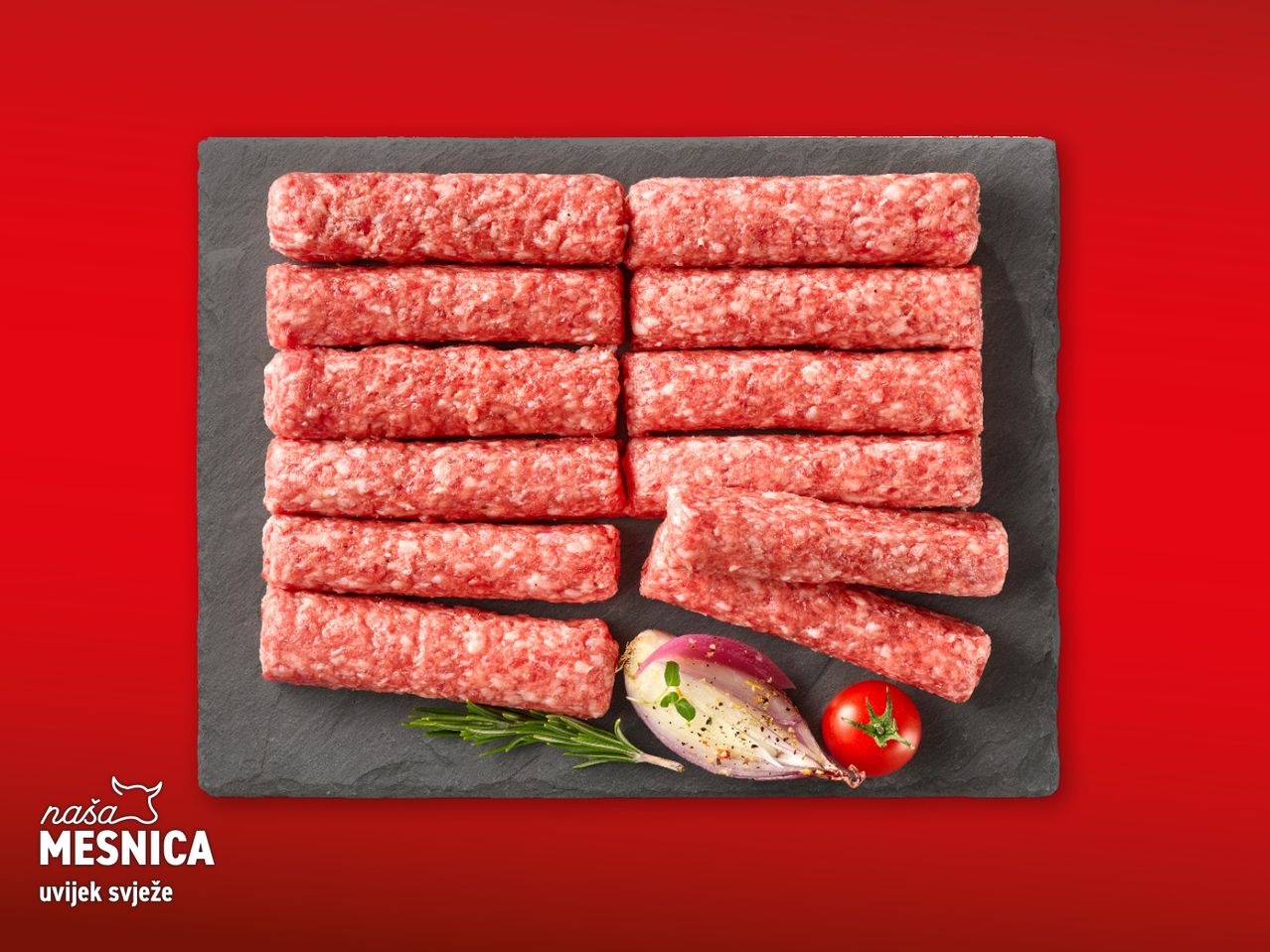 Čevapi Crvenog Mesara, spremni za pečenje.