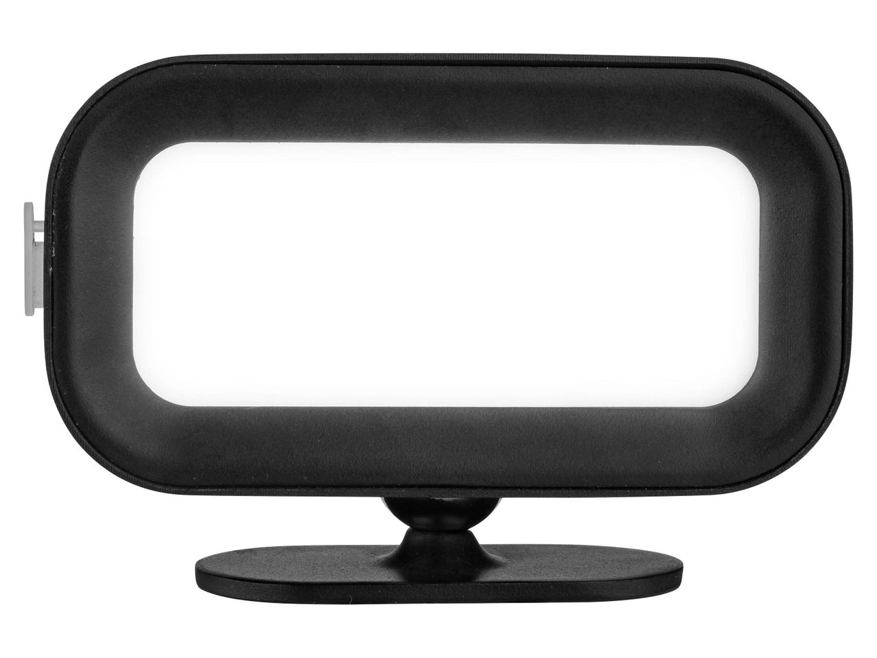 Black rectangular LED light on a stand