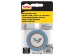 Pattex montāžas lente, abpusēja, 1,5 m x 19 mm, lietošanai iekštelpās un ārpus tām.