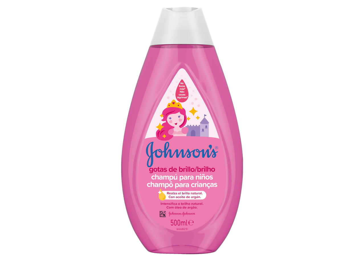 Shampoo Johnson's para crianças, brilho, tema princesa.