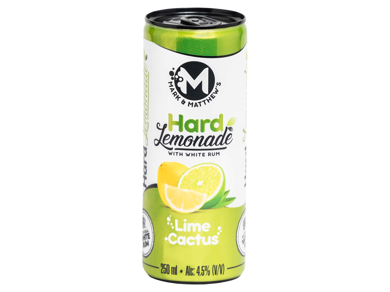 Lime és kaktusz ízesítésű alkoholos limonádé fehér rummal, 250 ml-es dobozban.