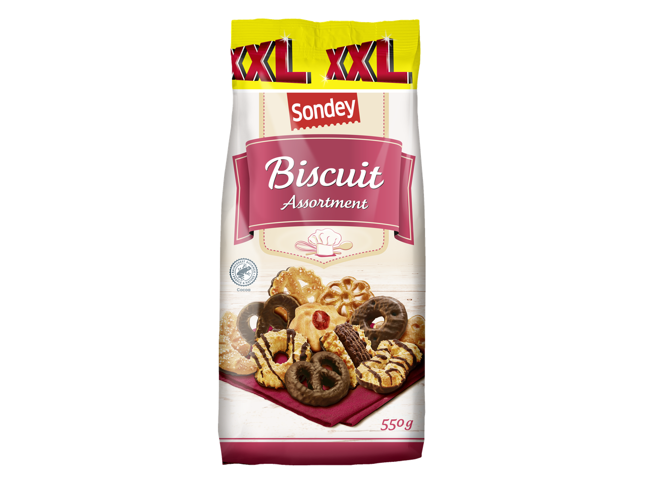 Sondey XXL sortimento de biscoitos, 550g.