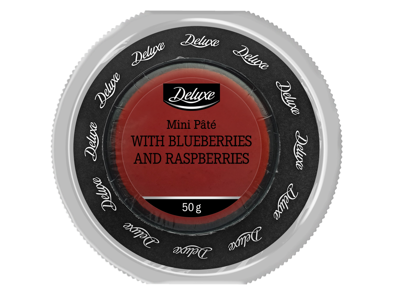 Deluxe minipasteet mustikate ja vaarikatega, 50g