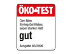 ÖKO-TEST Siegel für Styling Gel Kleber mit der Bewertung 'gut', Ausgabe 03/2026.