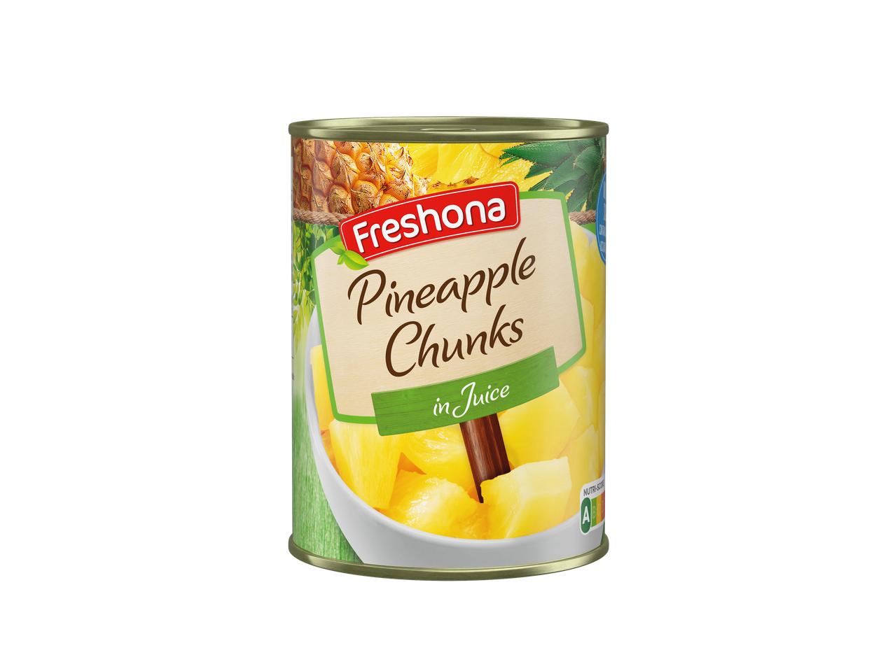Freshona ananász darabok lében konzerv.