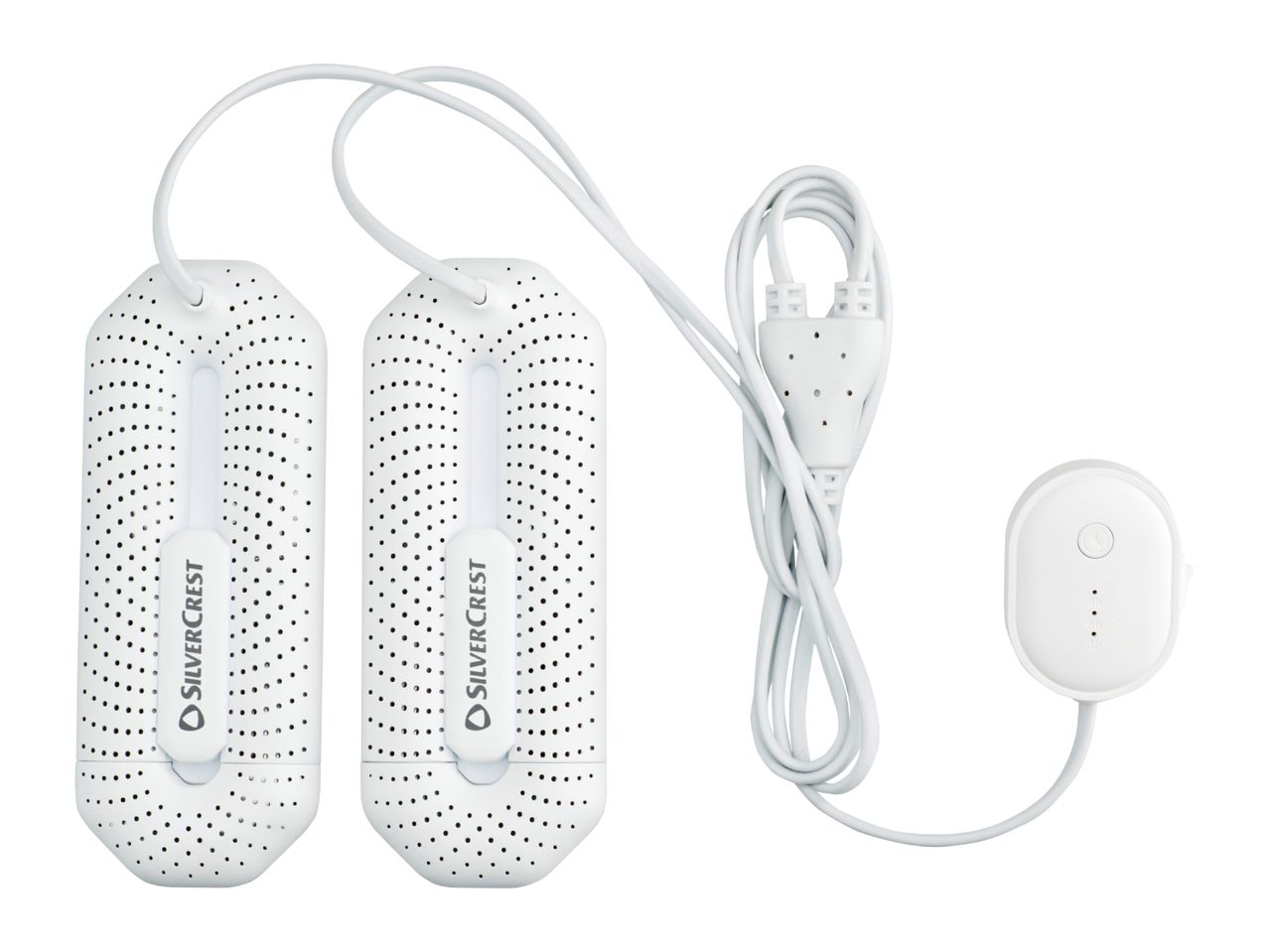 Electric shoe dryer with timer control and two heating inserts