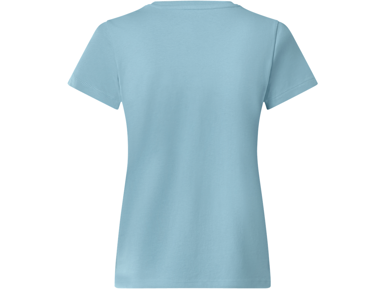 Esmara ženska majica u svetloplavoj boji, kratkih rukava, pogled otpozadi.