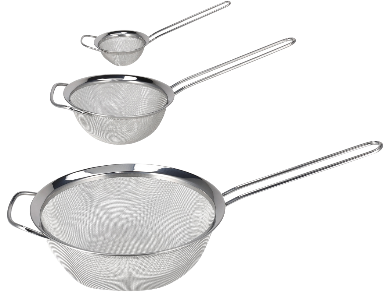 SILVERCREST® Stainless Steel Sieve Set, three different sizes