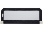 A black and white Safety 1st bed rail with a mesh panel.