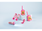 Pink Paw Patrol walkie-talkies, binoculars, and flashlight for girls.