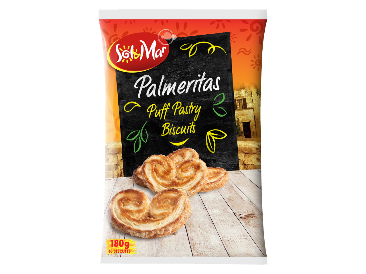 Sol&Mar Palmeritas biscuits: puff pastry in a pack.
