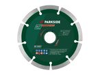 A masonry and brick cutting disc with specifications for size, speed, and safety.