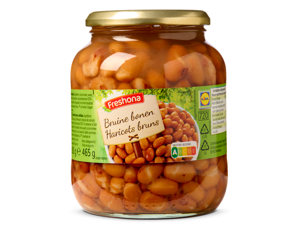 Pot bruine bonen Freshaona van Lidl.