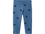 Παιδικό μπλε κολάν κάπρι με σκούρα καρδιές
