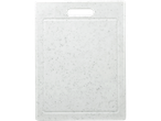 SILVERCREST® white chopping board with speckled pattern and handle cutout
