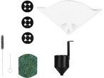 Accessori per Pistola per verniciare ricaricabile, inclusi filtri, spazzole e un imbuto.